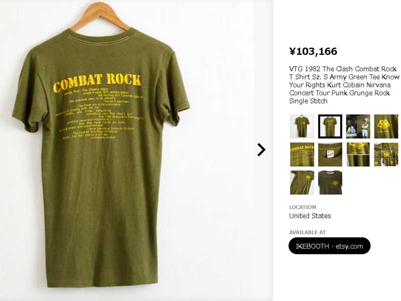 US�Ò� 80�N�� Used THE CLASH/COMBAT ROCK/STRAIGHT TO HELL�@Band Tee �����o���hT�V���c M