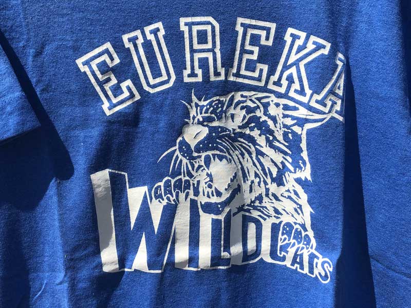 US �Ò� 90�N�� Used EUREKA WILDCATS �����[�J�̃n�C�X�N�[�� �t�b�g�{�[���`�[���@����T�V���c S