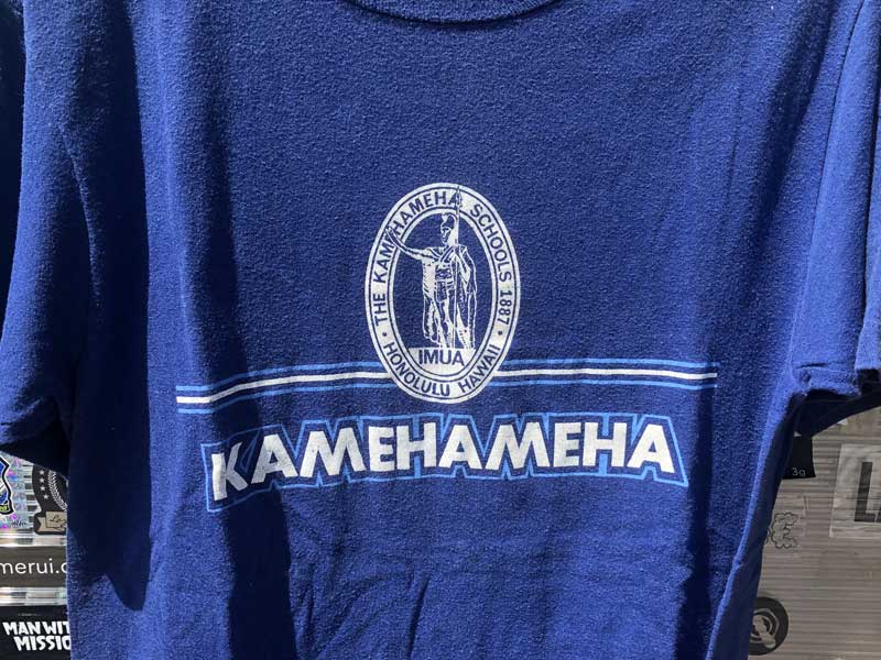 US �Ò� 80�N�� Used KAMEHAMEHA SCHOOL �J���n���n �n�C�X�N�[������T�V���c L Champion 