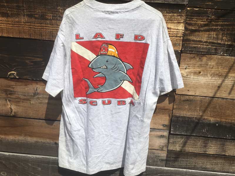 US �Ò� US Used S/S Tee LAFD SCUBA ���T���[���X�̏��h���̔��� T�V���c