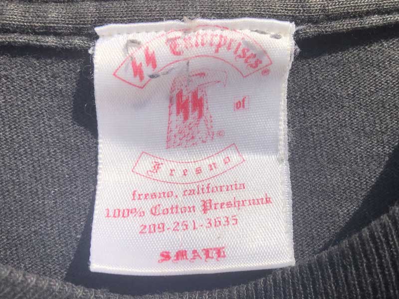 Used 1990's SS Enterprises Hells Angeles Support wear/Black Familily Tree L/S Tee