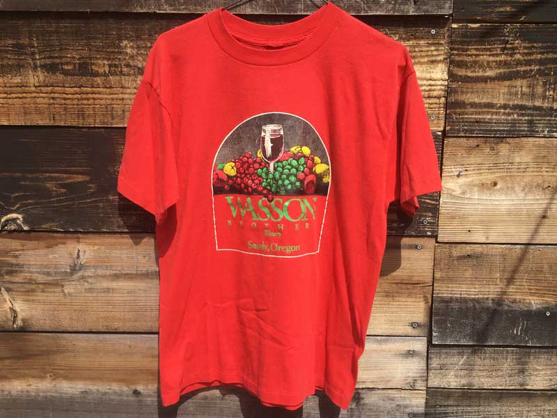 US 古着 US Used S/S T-shirts WASSON BROTHERS WINERY ワインの半袖 Tシャツ