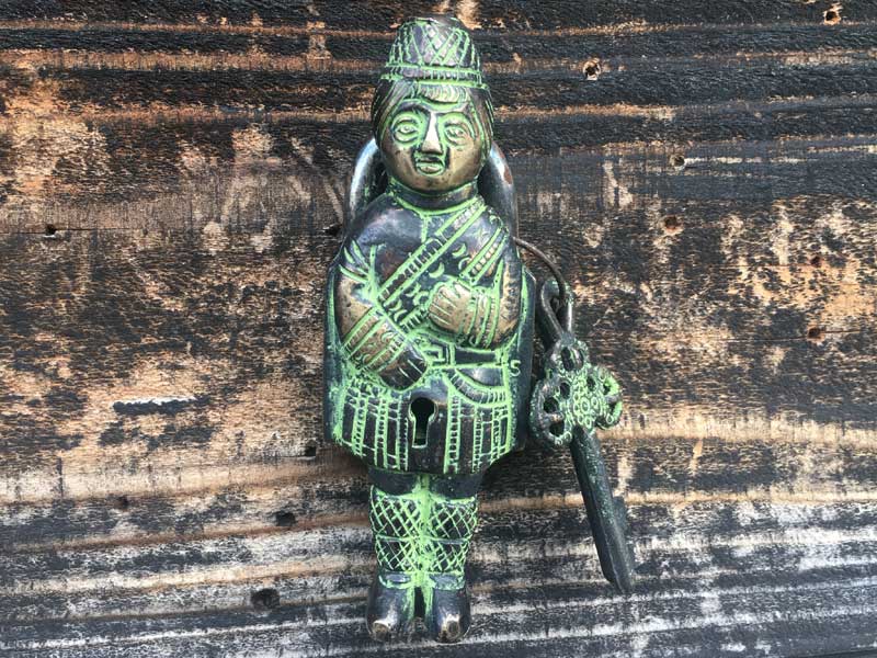 Antique�ARetro Large Key Ancient /�A���e�B�[�N�A���g���ȃC���h�A�l�p�[���̓�̌Ñ�l�̓싞��