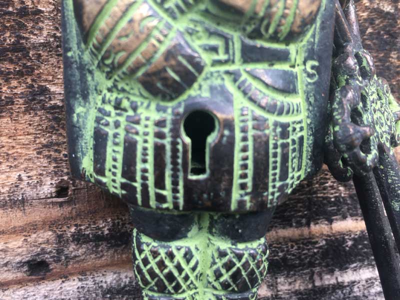 Antique�ARetro Large Key Ancient /�A���e�B�[�N�A���g���ȃC���h�A�l�p�[���̓�̌Ñ�l�̓싞��