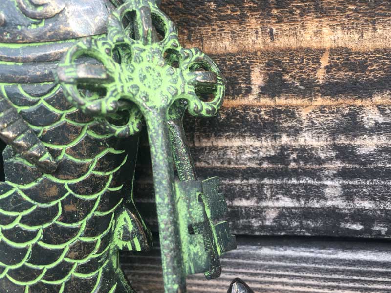 Antique、Retro Large Key Big Fish /アンティーク、レトロなインド、ネパールのの大きな魚の南京錠