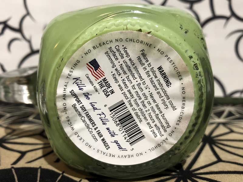 Made in USA �r�[�}�[ �J���i�r�X�L���[ ���L�L�����h�� Beamer 4oz Mini Cannabis Killer Scented Candle