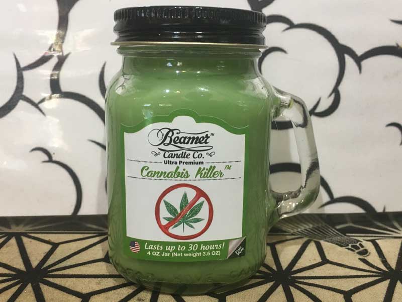 Made in USA �r�[�}�[ �J���i�r�X�L���[ ���L�L�����h�� Beamer 4oz Mini Cannabis Killer Scented Candle