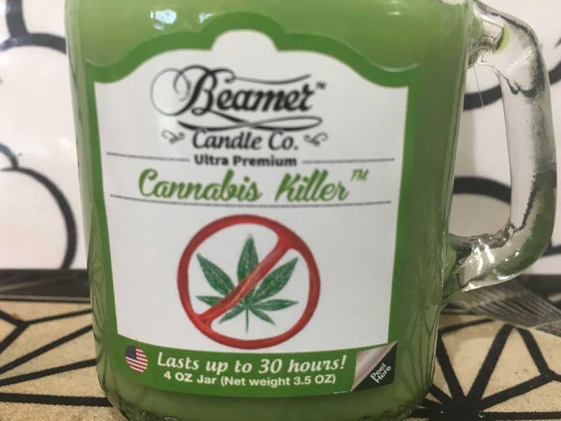 Made in USA �r�[�}�[ �J���i�r�X�L���[ ���L�L�����h�� Beamer 4oz Mini Cannabis Killer Scented Candle