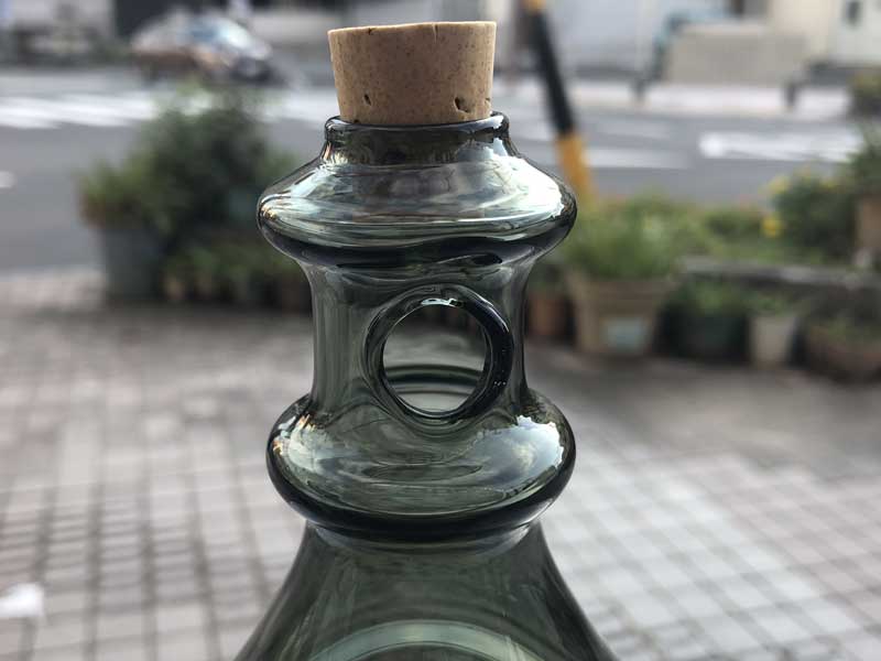 Send Up Art Glass Incense Burner/Stand Drink Clear Black �A�[�g�K���X�̂������� �X�^���h�^�C�v