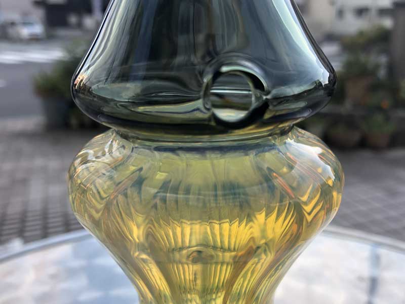 Send Up Art Glass Incense Burner/Stand Drink Clear Black A[gKX̂ X^h^Cv