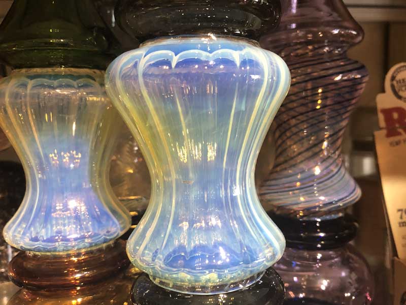 Send Up Art Glass Incense Burner/Stand Drink Clear Black �A�[�g�K���X�̂������� �X�^���h�^�C�v