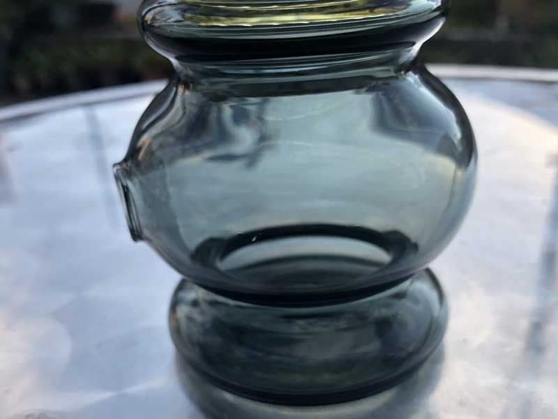 Send Up Art Glass Incense Burner/Stand Drink Clear Black A[gKX̂ X^h^Cv