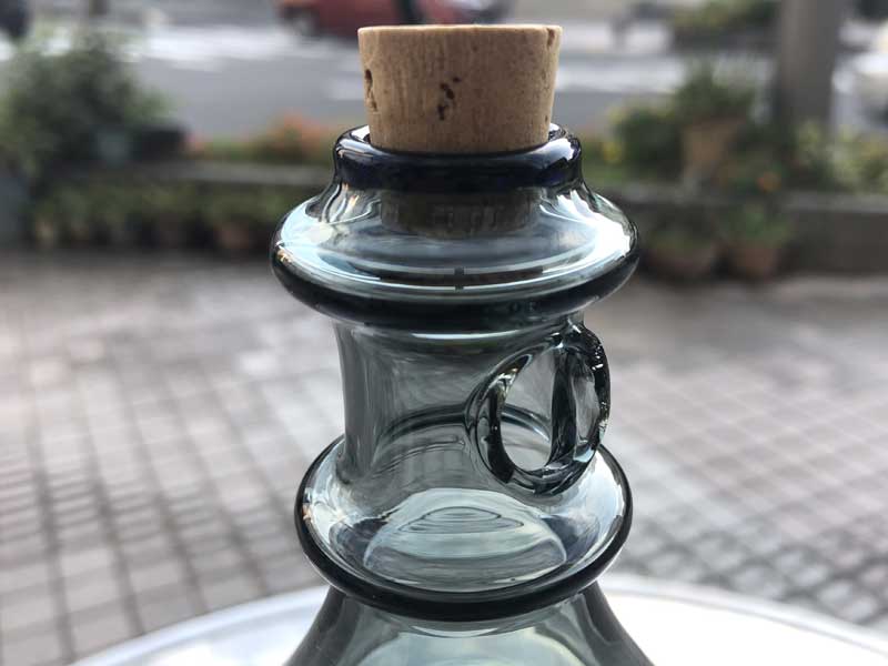 Send Up Art Glass Incense Burner/Stand Drink GreyxBlue �A�[�g�K���X�̂������� �X�^���h�^�C�v