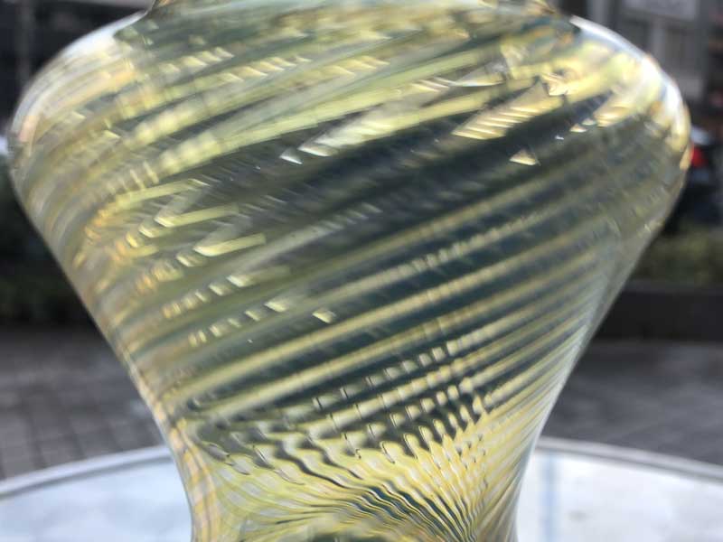 Send Up Art Glass Incense Burner/Stand Drink GreyxBlue �A�[�g�K���X�̂������� �X�^���h�^�C�v