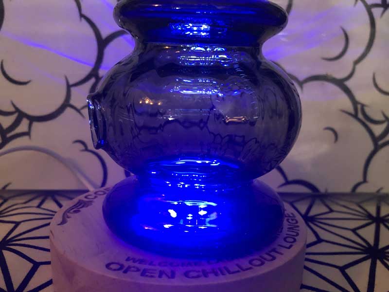 Send Up Art Glass Incense Burner/Stand Drink GreyxBlue �A�[�g�K���X�̂������� �X�^���h�^�C�v