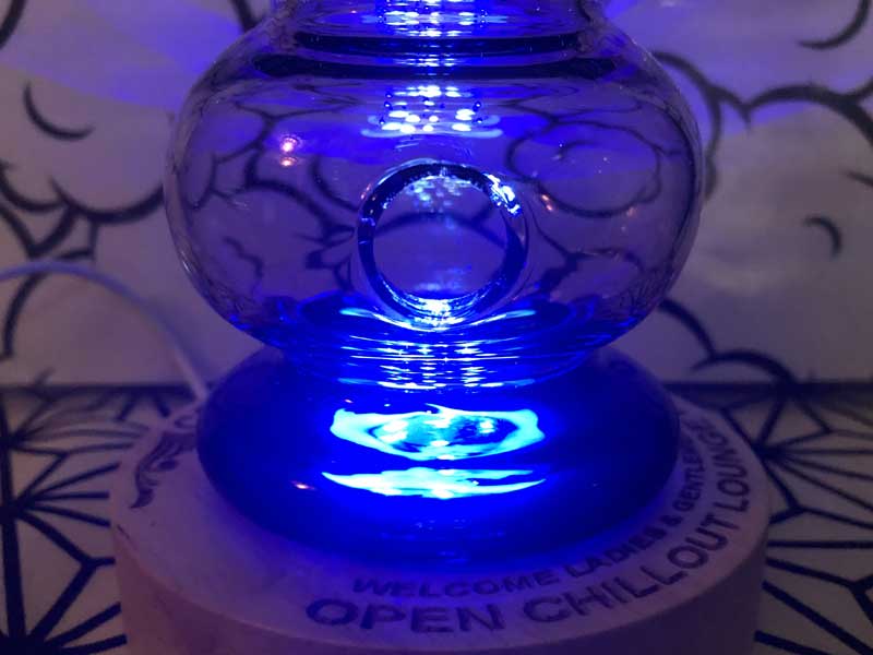 Send Up Art Glass Incense Burner/Stand Drink Purple x Blue �A�[�g�K���X�̂������� �X�^���h�^�C�v