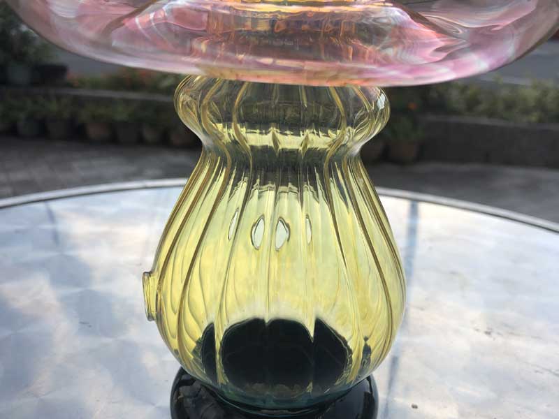 Send Up Art Glass Incense Burner/Stand/Big Mushroom�A���̂��^�E�� �A�[�g�K���X�̂������� �X�^���h