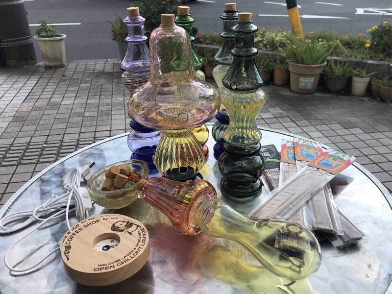 Send Up Art Glass Incense Burner/Stand/Big Mushroom�A���̂��^�E�� �A�[�g�K���X�̂������� �X�^���h