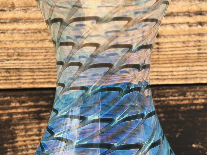 �V�i Send Up Art Glass Incense Burner/Hang Hyotan Blue �Ђ傤����^�̃A�[�g�K���X�̂�������
