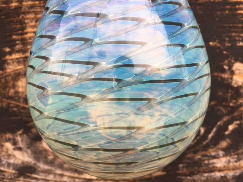 �V�i Send Up Art Glass Incense Burner/Hang Hyotan Blue �Ђ傤����^�̃A�[�g�K���X�̂�������