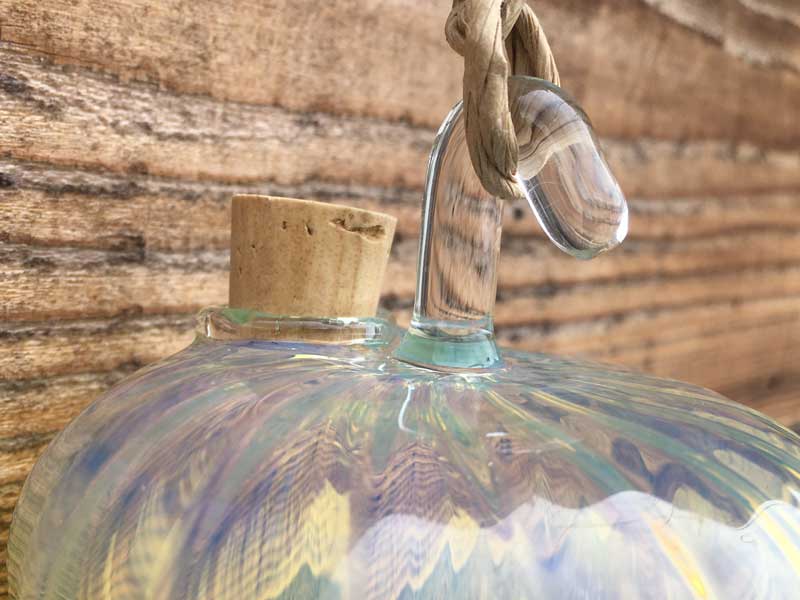 新品 Send Up Art Glass Incense Burner/Hang Pendulum Amber アートガラスのお香立て