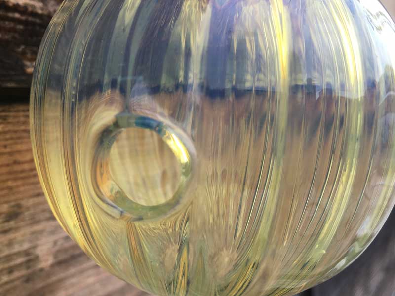 新品 Send Up Art Glass Incense Burner/Hang Pendulum Amber アートガラスのお香立て