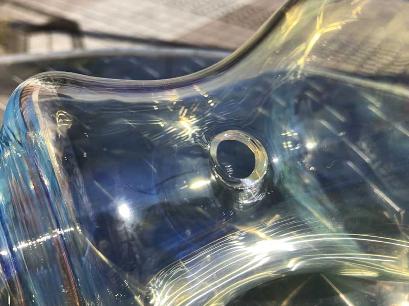 新品 Send Up Art Glass Incense Burner/Hang Point 2-Silver アートガラスのお香立て 吊り式