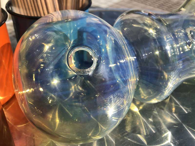 新品 Send Up Art Glass Incense Burner/Hang Point 2-Silver アートガラスのお香立て 吊り式