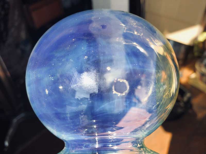 新品 Send Up Art Glass Incense Burner/Hang Point 2-Silver アートガラスのお香立て 吊り式