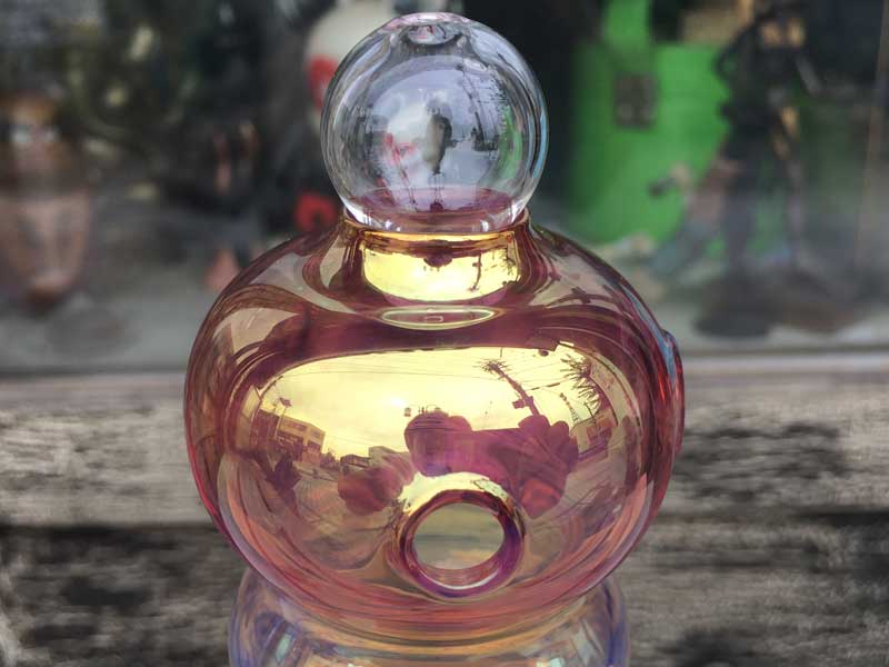 新品 Send Up Art Glass Incense Holder、Case/センドアップアートガラス製のお香ホルダー、ケース