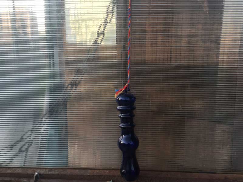 新品 Send Up Art Glass Incense Burner/Blue アートガラスの青いインセンスバーナー お香立て