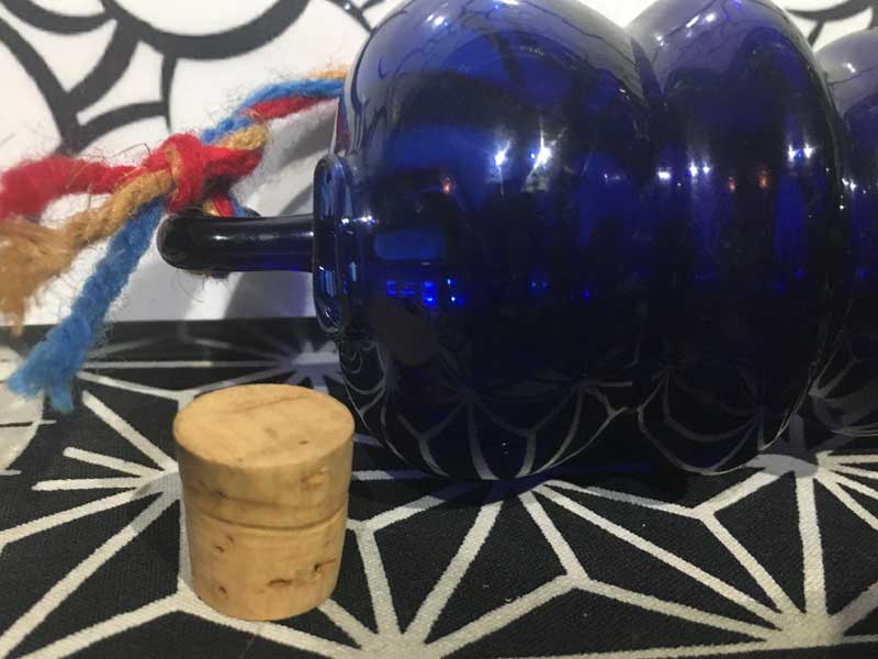 新品 Send Up Art Glass Incense Burner/Blue アートガラスの青いインセンスバーナー お香立て