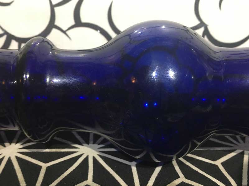新品 Send Up Art Glass Incense Burner/Blue アートガラスの青いインセンスバーナー お香立て
