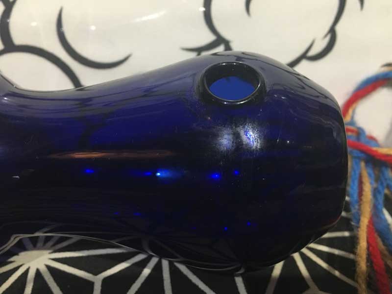 新品 Send Up Art Glass Incense Burner/Blue アートガラスの青いインセンスバーナー お香立て