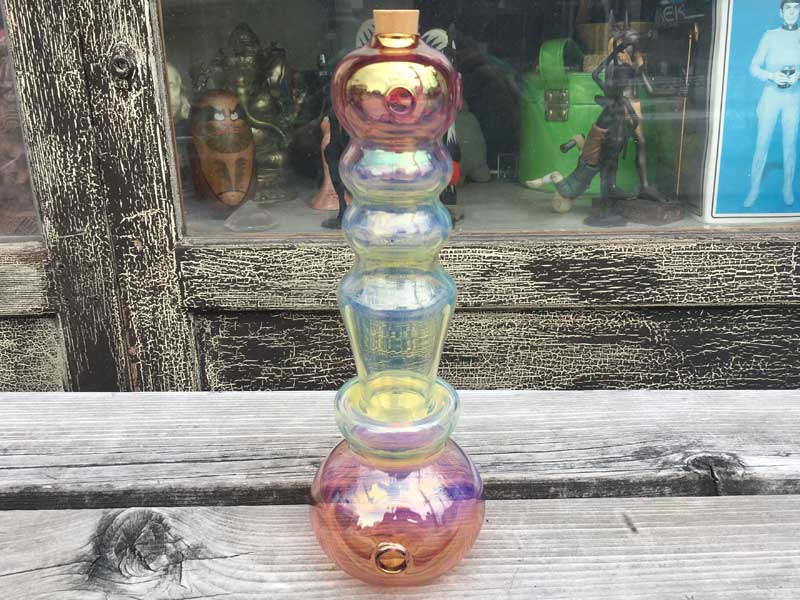 新品 Send Up Art Glass Incense Burner/Stand Pole Gold & Silver /アートガラスのお香立て