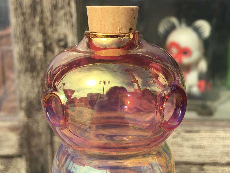 新品 Send Up Art Glass Incense Burner/Stand Pole Gold & Silver /アートガラスのお香立て