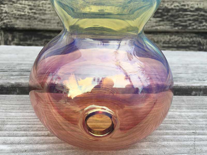 新品 Send Up Art Glass Incense Burner/Stand Pole Gold & Silver /アートガラスのお香立て