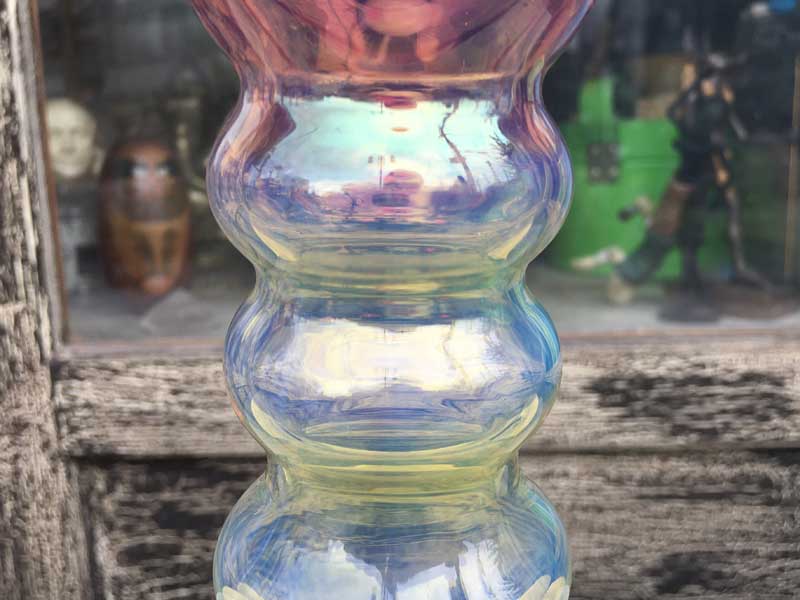 新品 Send Up Art Glass Incense Burner/Stand Pole Gold & Silver /アートガラスのお香立て