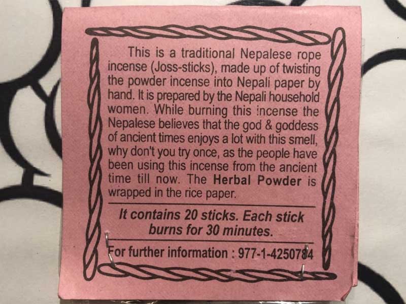 Himalayan Rope Incense/ネパール ヒマラヤン ロープ インセンス HERBAL ロープ香