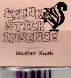 AJ̃A}̂@Skunk Stick Incense XJNXeBbNECZX Master Kush-}X^[NV