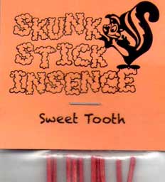 AJ̃A}̂@Skunk Stick Incense XJNXeBbNECZX Sweet Tooth-XC[ggD[X