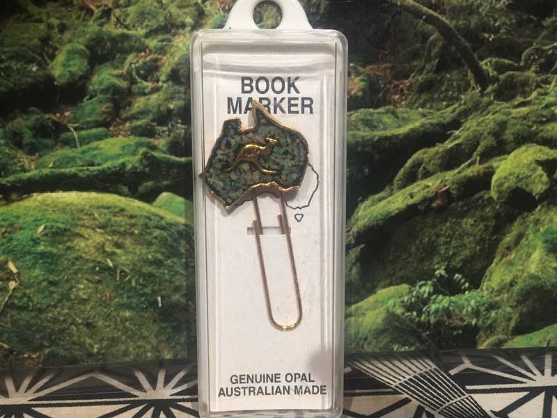 新品 AUSTRALIA オーストラリア産のオパールを使用した、ブックマーク、しおり