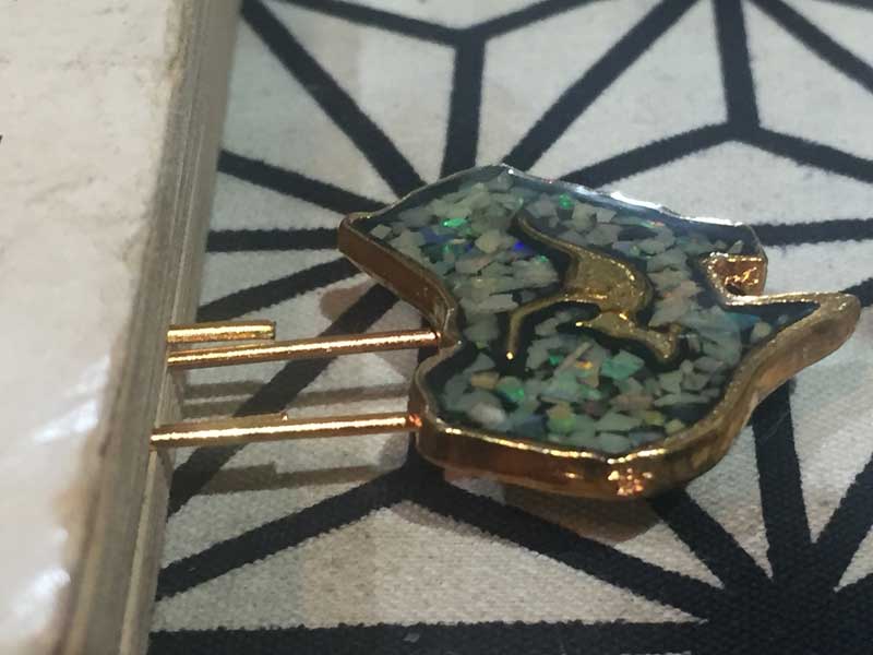 新品 AUSTRALIA オーストラリア産のオパールを使用した、ブックマーク、しおり