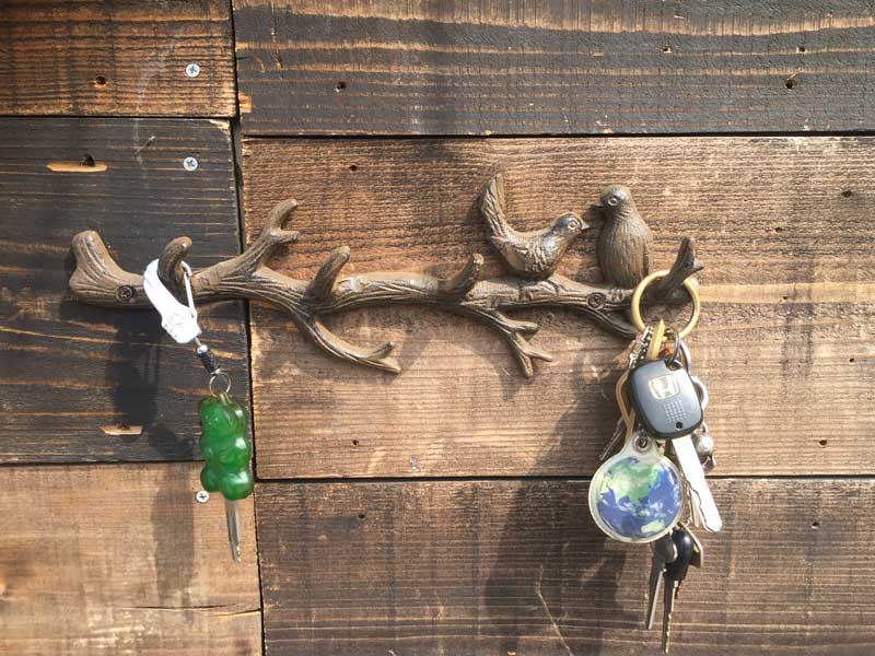 新品 DULTON 2 Birds on Tree Hook ダルトン アイアン鋳物の木の枝モチーフのフック、ウォールデコ