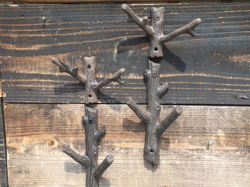 新品 DULTON 2 Branch Hook L ダルトン アイアン鋳物の木の枝モチーフのフック、ウォールデコ