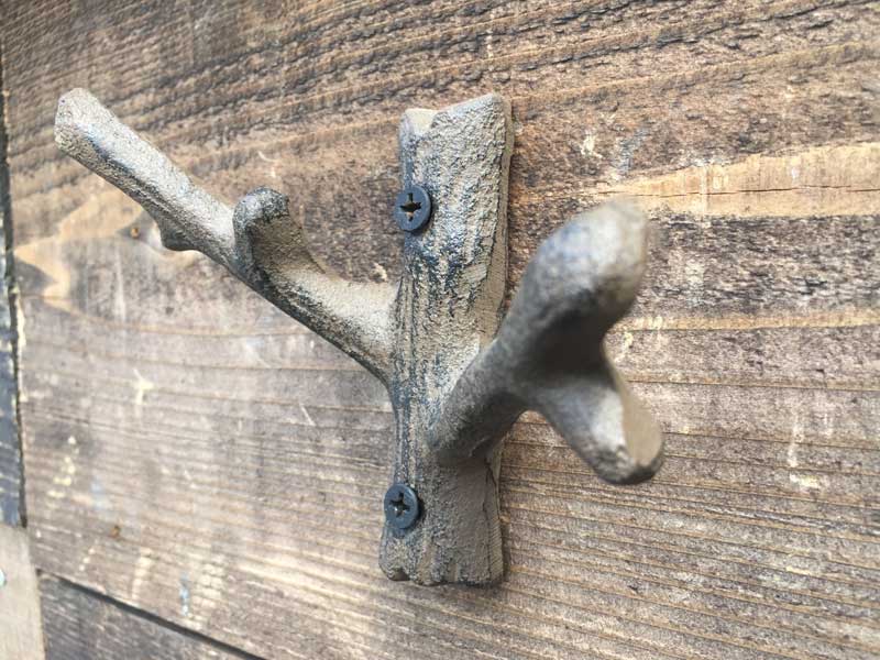 新品 DULTON 2 Branch Hook ダルトン アイアン鋳物の木の枝モチーフのフック、ウォールデコ