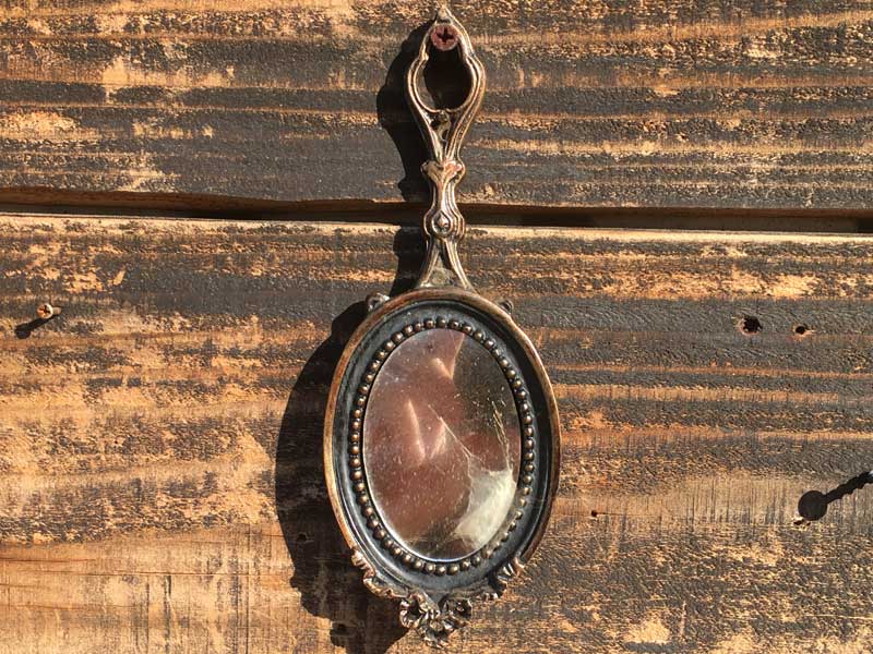 �V�i�@�A���e�B�[�N�� �n���h�~���[�A�苾�AAntique Hand Mirror