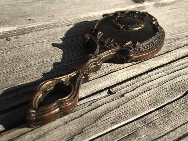 �V�i�@�A���e�B�[�N�� �n���h�~���[�A�苾�AAntique Hand Mirror