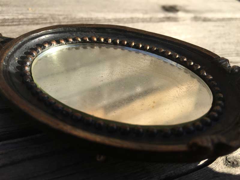 �V�i�@�A���e�B�[�N�� �n���h�~���[�A�苾�AAntique Hand Mirror