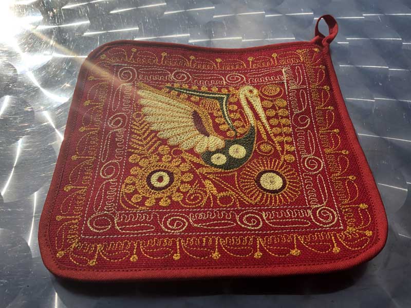 Peru Pot Mat �y���[�̃`�F�[���X�e�b�`�̓�~���A�i�X�J�̒n��G�A�����}�A�_�C�T�M�@